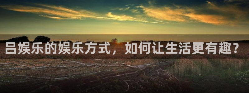 美狮贵宾会ccmpc：吕娱乐的娱乐方式，如何让生活更有趣？