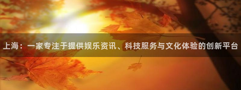 美狮贵宾会是什么平台：上海：一家专注于提供娱乐资讯、科技服务与文化体验的创新平台