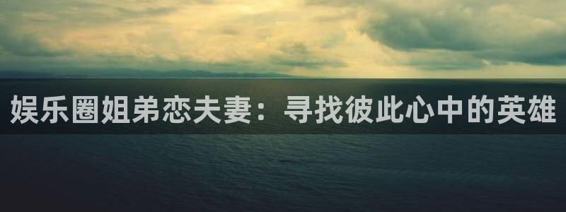 美狮贵宾会体育平台注册：娱乐圈姐弟恋夫妻：寻找彼此心中的英雄